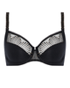 Chantelle 19K1 Black/Gold Luminesce Lace Underwire Bra MYSELFLINGERIE.COM