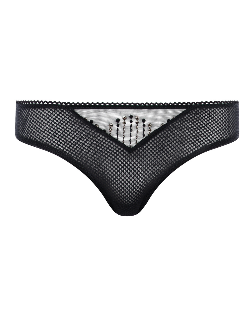 Chantelle 19K3 Black/Gold Luminesce Lace Bikini MYSELFLINGERIE.COM