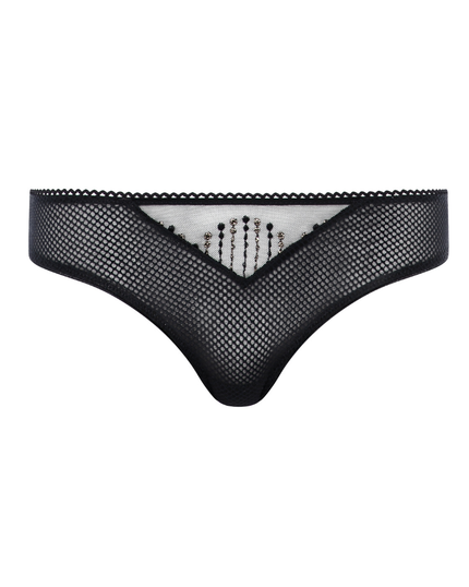 Chantelle 19K3 Black/Gold Luminesce Lace Bikini MYSELFLINGERIE.COM