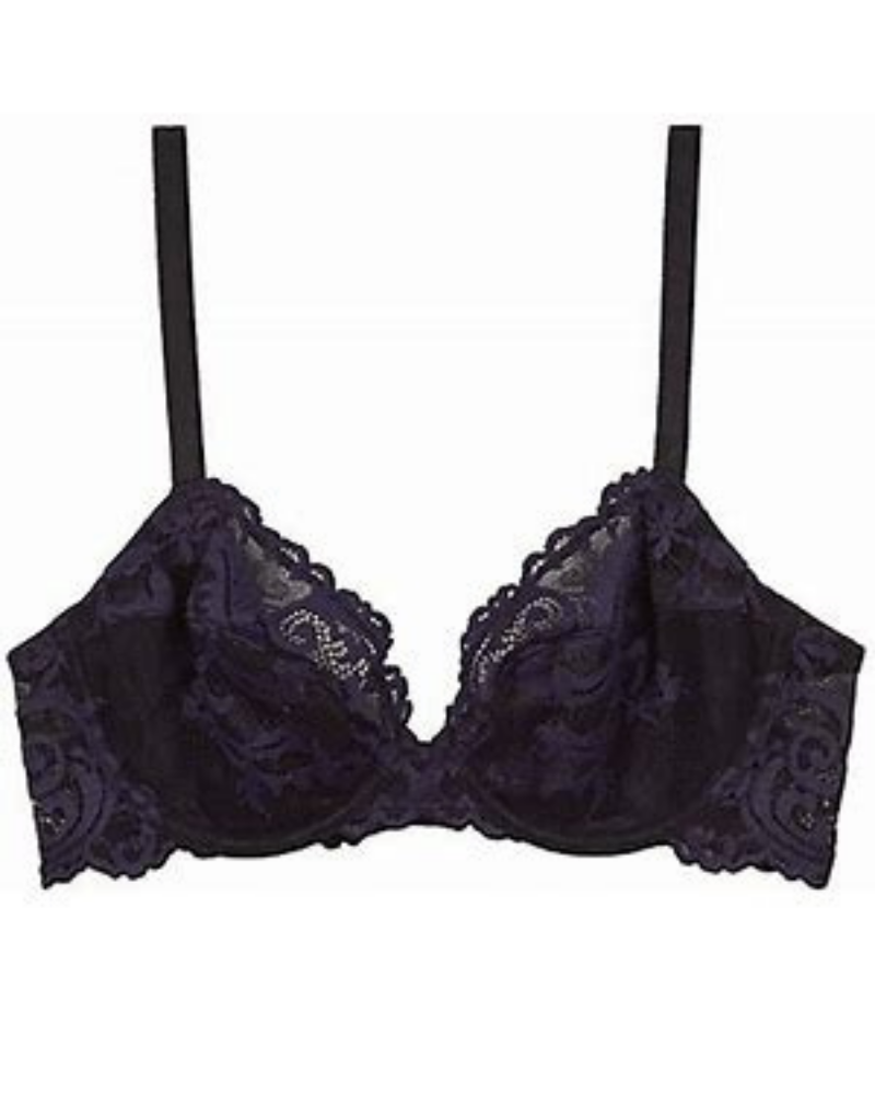 Wacoal 851322 Black/Eclipse Instant Icon Lace Underwire Bra myselflingerie.com