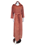 Iora Lingerie Rust Cotton Velour Button Down Morning Robe