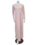 Iora Lingerie Rose Tucks Design Cotton Button Down Modal Nightgown