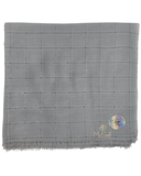 Lizi Headwear Solid Shimmer Boxes Grey Square Scarf