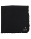 Lizi Headwear Solid Black Square Scarf  myselflingerie.com