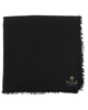 Lizi Headwear Solid Black Square Scarf  myselflingerie.com