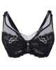 Simone Perele 12B319 Black Saga Sheer Plunge Underwire Bra myselflingerie.com