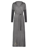 Citrus YU101 Ribbed Sleeves & Hood Grey Knit Wrap Morning Robe myselflingerie.com