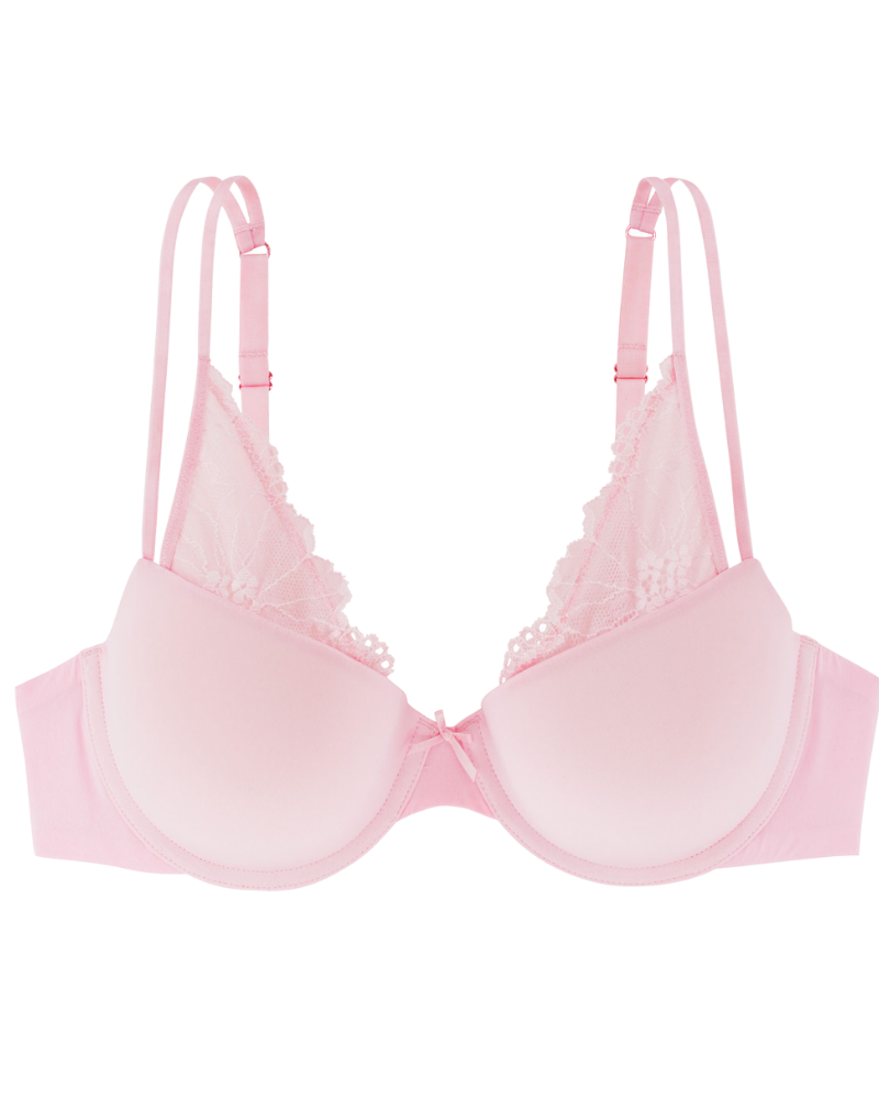 Dorina D001062 Alaiya Pink Lace Demi Molded Underwire Bra MYSELFLINGERIE.COM