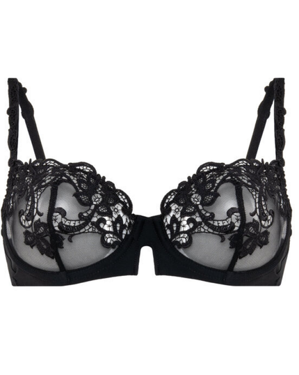  Simone Perele 15C330 Black Saga Demi Underwire Bra MYSELFLINGERIE.COM