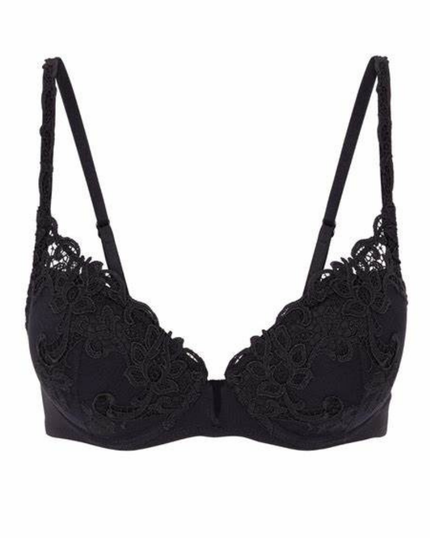  Simone Perele 15C340 Black Saga Push Up Underwire Bra MYSELFINGERIE.COM