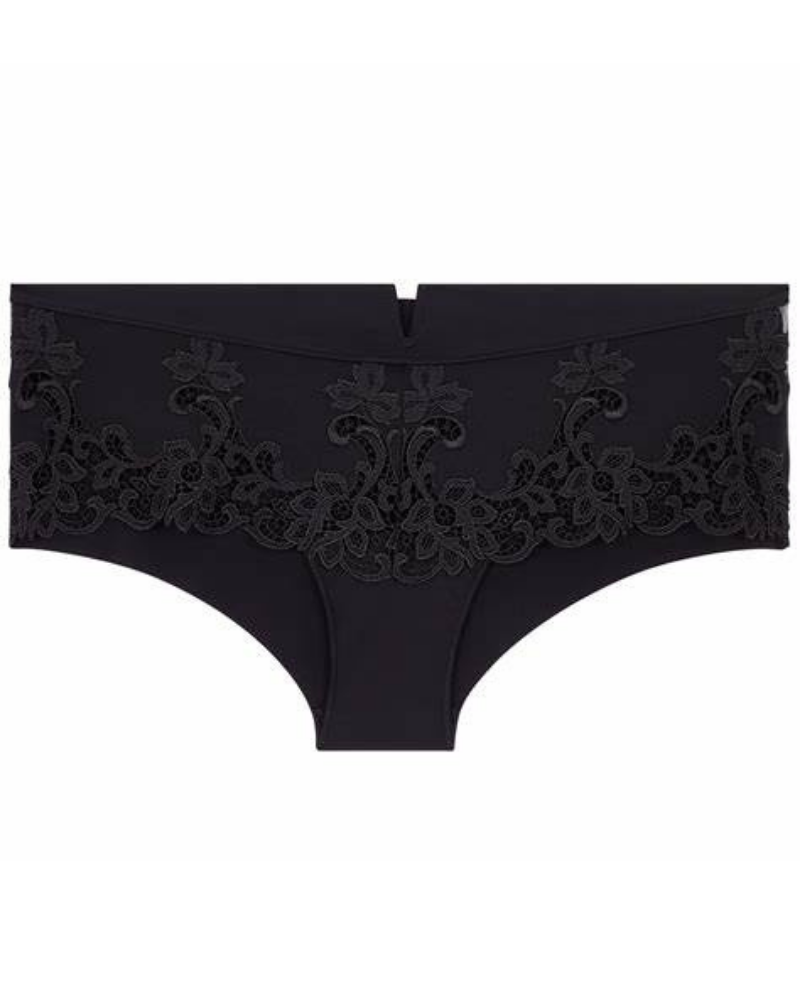 Simone Perele 15C630 Black Saga Boyshort Panty myselflingerie.com