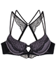 Dorina D000327 Black/Lilac Butterfly Lace Molded Underwire Bra MYSELFLINGERIE.COM
