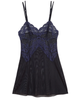 Wacoal 814322 Black/Eclipse Instant Icon Lace Chemise MYSELFLINGERIE.COM