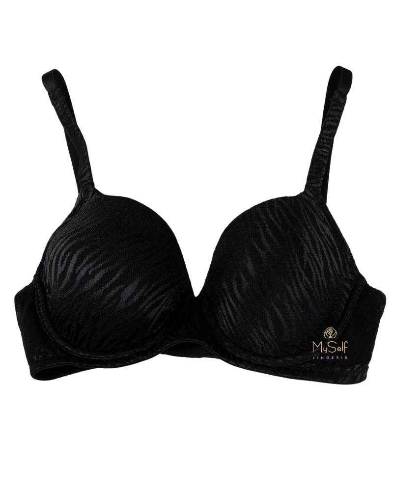 You 100-810 Black Tuval Molded Underwire Bra myselflingerie.com