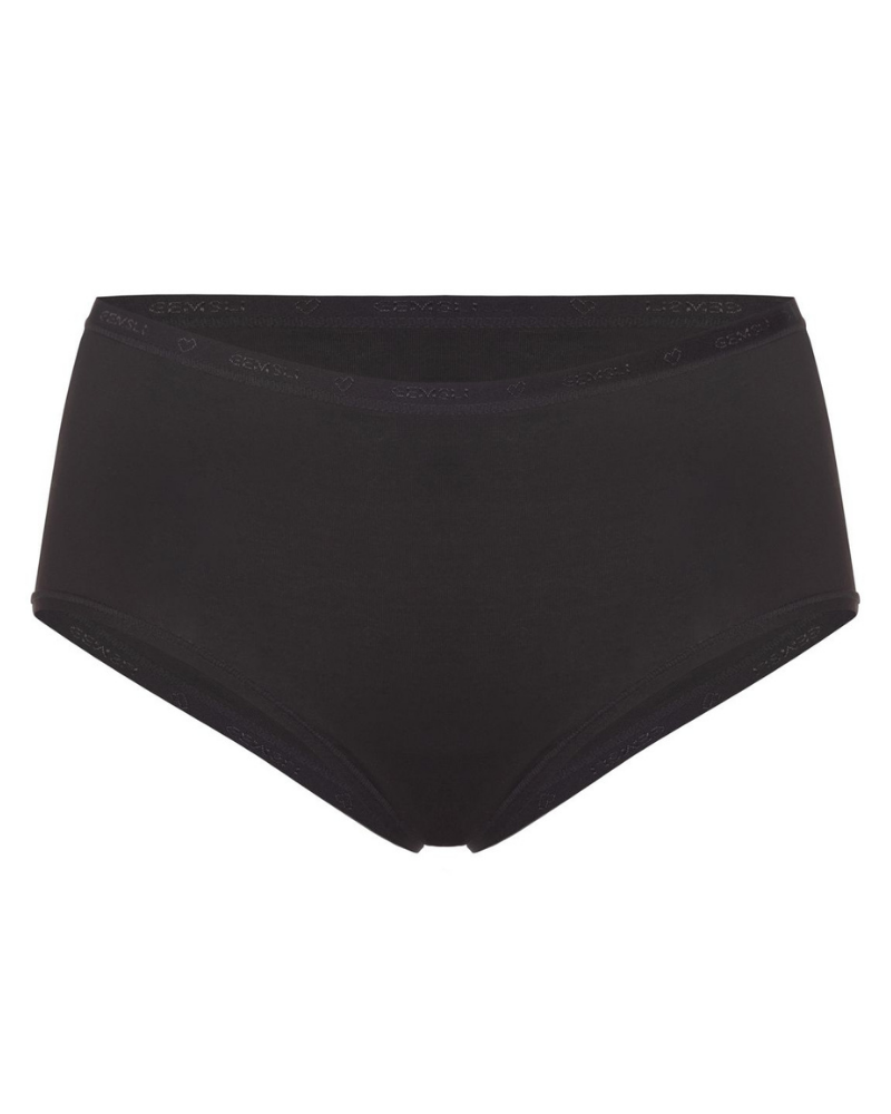 Gemsli 3324 Organic Cotton Black Hipsters 3 Pk myselfingerie.com