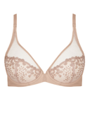 Simone Perele 12X319 Nude Delice Sheer Plunge Underwire Bra myselflingerie.com