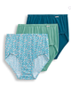 Jockey 1486 Meadow Green Assorted #351 Elance Cotton Briefs 3 Pk myselflingerie.com