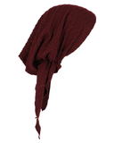 Solid Braid Burgundy/Colorful Pre-Tied Bandanna