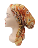 HB165OR Orange Tie Dye Printed Pre-Tied Bandanna