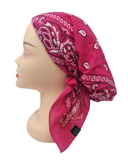 Cherie HB166HTPNK Hot Pink Printed Pre-Tied Bandanna  myselflingerie.com