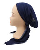 HC-LBD Blue Denim Cotton Pre-Tied Bandanna Long Tails