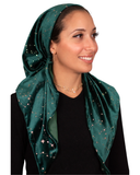 Tie Ur Knot Galaxy Velvet Emerald Pre-Tied Bandanna with Full Non Slip Grip myselflingerie.com