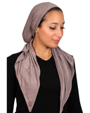 Tie Ur Knot Smoky Grey Suede Pre-Tied Bandanna with Full Non Slip Grip