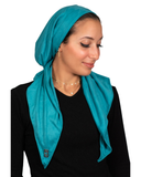 Tie Ur Knot Teal Suede Pre-Tied Bandanna with Full Non Slip Grip myselflingerie.com