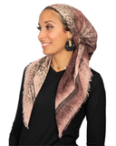 Tie Ur Knot Mauve Cheetah Pre-Tied Bandanna with Light Non Slip Grip