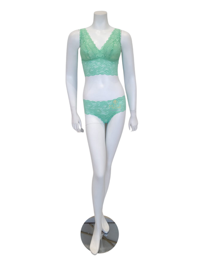 Cosabella NEVER1386 + 07ZL Ghana Green Lace Bralette & Short Set myselflingerie.com