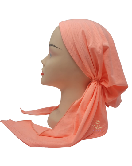 Scarf Bar SB Neon Coral Dri Fit Pre-Tied Bandanna with Velvet Non Slip Grip myselflingerie.com