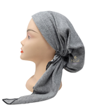 Triple Up Grey Unlined Terry Pre-Tied Bandanna