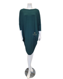 Vanilla Night and Day LW002 Bottle Green Modal Long Lounger Nightshirt with Pockets myselflingerie.com