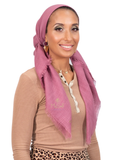 Tie Ur Knot Solid Orchid Adjustable Pre-Tied Bandanna with Full Non Slip Grip myselflingerie.com