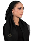 Tie Ur Knot Solid Black Adjustable Pre-Tied Bandanna with Full Non Slip Grip myselflingerie.com