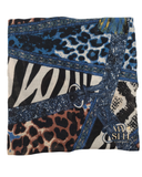 Cherie Blue/White Animal Print Square