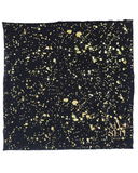 Cherie Black/Gold Metallic Splatter Print Square