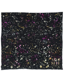 Cherie Black/Multi Metallic Splatter Print Square