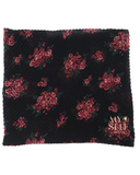 Cherie Floral Clusters Black Pleated Square