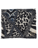 Cherie Black/White Animal Print Square