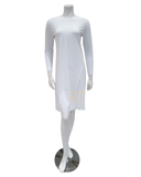 Gemsli FK340 41" White Long Sleeve Seamless Shell Dress myselflingerie.com