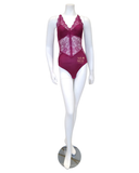 Oh! Zuza 3827 Cranberry Lace & Modal Bodysuit  myselflingerie.com