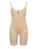 Spanx Champagne Beige Open Bust Bodysuit with Legs