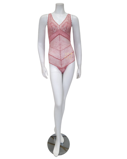 Montelle 9479 Rose Clay/Blush Blushing Tanga Bodysuit myselflingerie.com