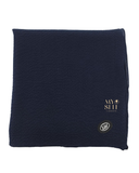 Lizi Headwear Solid Navy Crimped Square Scarf