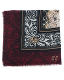 Lizi Headwear SQSSBU Burgundy Snakeskin Square Scarf myselflingerie.com