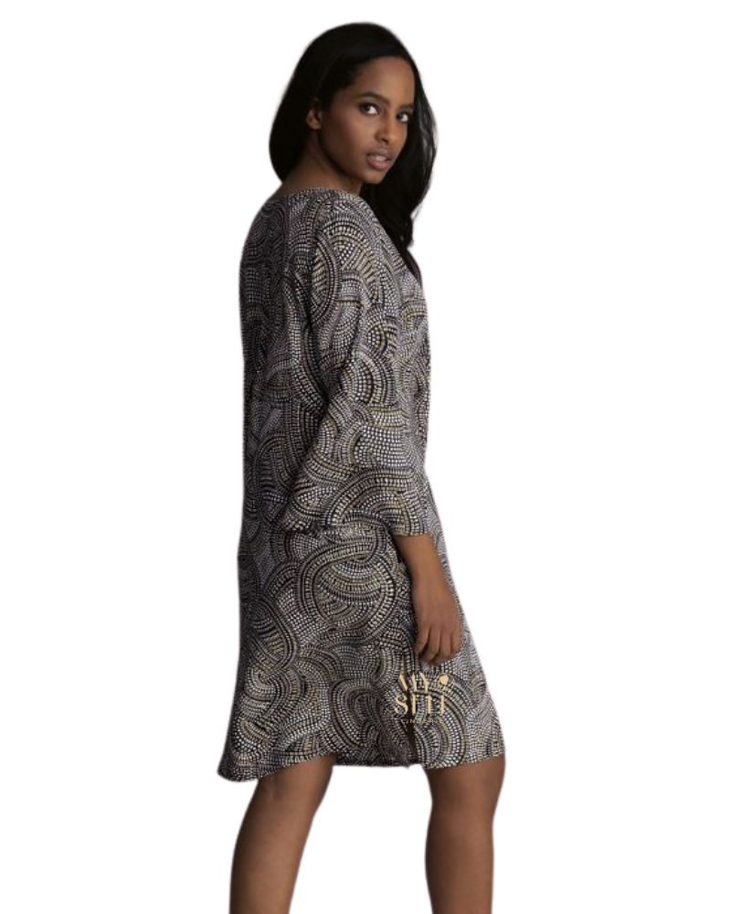 Anita 8112 Black & Gold Salla Swim Cover Up Tunic myselfingerie.com