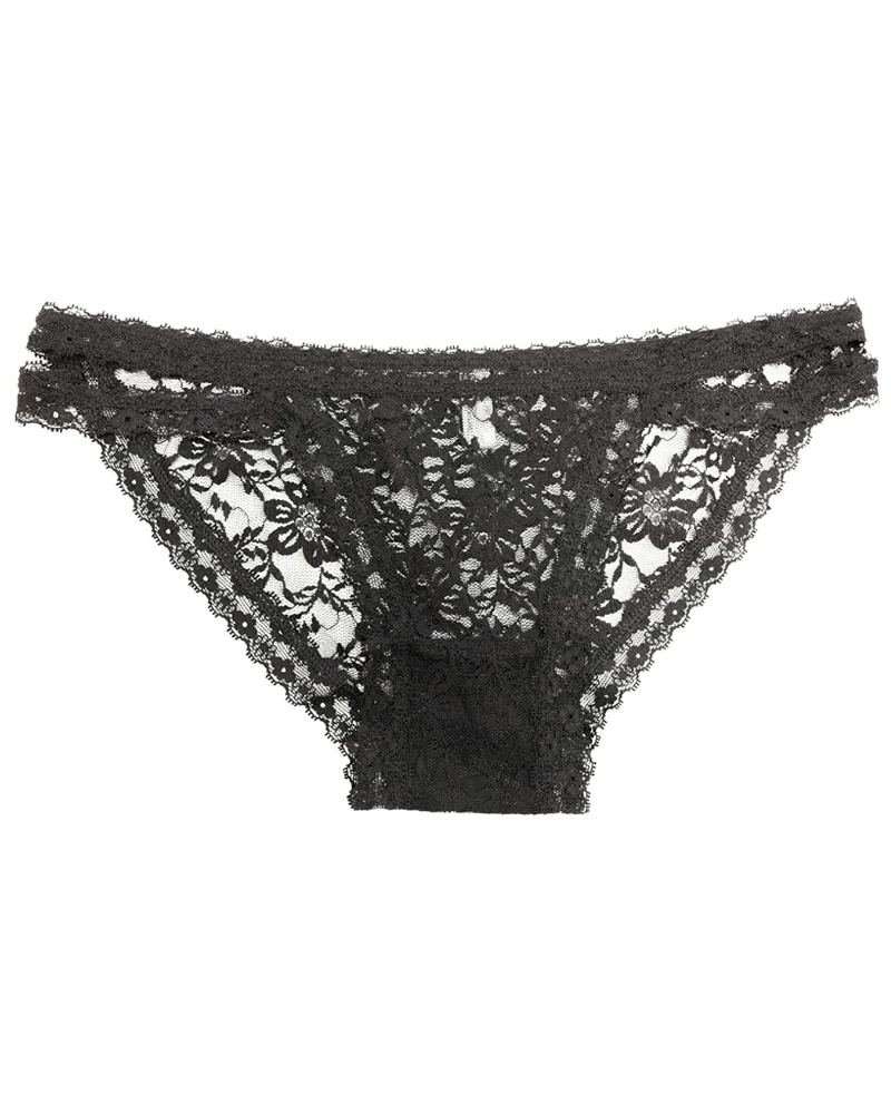 Love Libby 956 Black Filigree Floral Lace Bikini myselflingerie.com