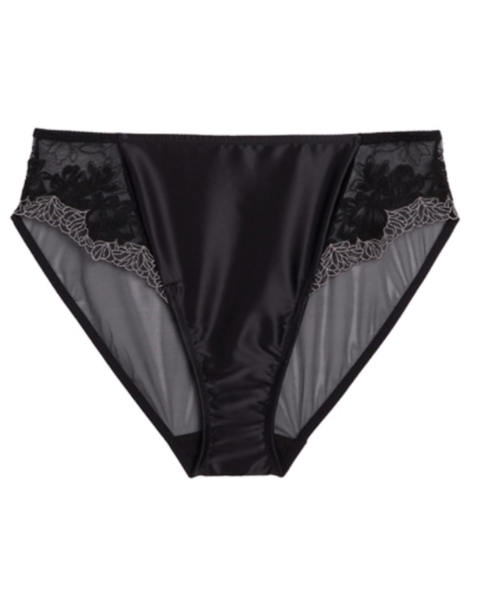 Wacoal 841377 Black Side Note Hi Cut Brief myselflingerie.com