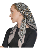 Lizi Headwear ACPBLBR Black/Brown Cheetah Pre-Tied Bandanna with Light Non Slip Grip myselflingerie.com